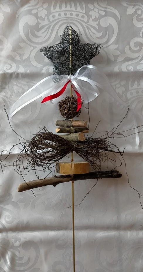 Drahtstern auf Stiel